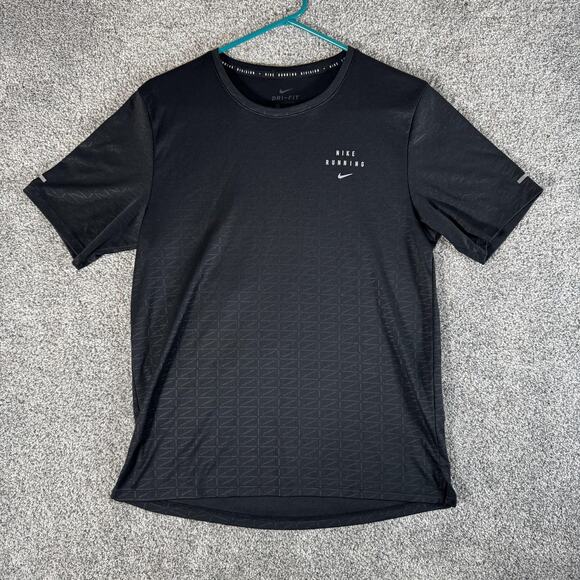 Nike Shirt Mens Small Black Dri-FIT Run Division Running Reflective DM1167-010 - Picture 1 of 10